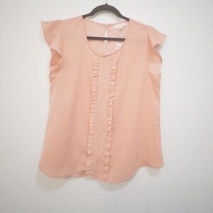 Mine pink/white polka dot top